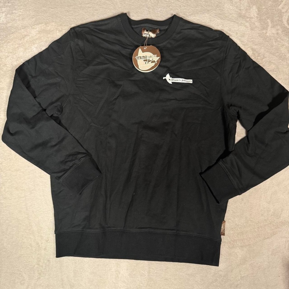 Astro Boy Atoms Powers Black Crewneck Sweatshirt Japanese Anime Manga Mens L